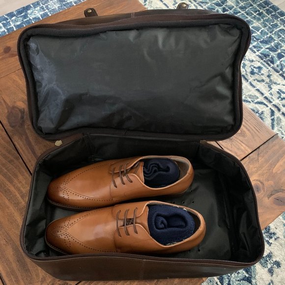 100% Pure Brown Leather Golf/Gym Duffel Bag (NWT) - Picture 7 of 9